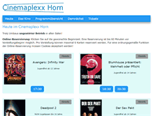 Tablet Screenshot of cinemaplexx-horn.at